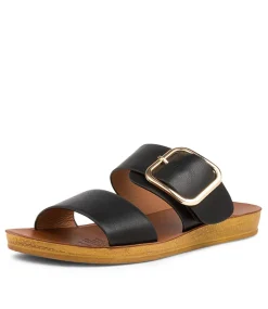 Women I LOVE BILLY Flats|Sandals-KORIEMUS BLACK SMOOTH