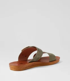 Women I LOVE BILLY Flats|Sandals-Koriemus Khaki Dust Sandals