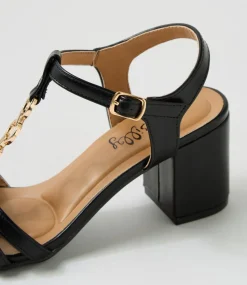 Women I LOVE BILLY Heels|Sandals-Korzon Black Sandals
