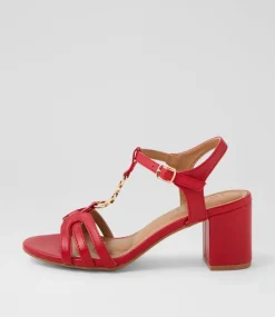 Women I LOVE BILLY Heels|Sandals-Korzon Red Sandals
