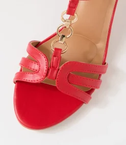 Women I LOVE BILLY Heels|Sandals-Korzon Red Sandals