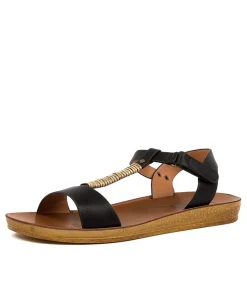 Women I LOVE BILLY Flats|Sandals-KOYSIE BLACK MIX