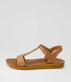 Women I LOVE BILLY Flats|Sandals-Koysie Tan Mix Sandals
