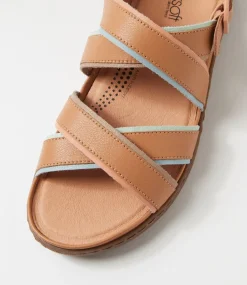 Women SUPERSOFT Flats|Sandals-Kristiie Camel Multi Sandals