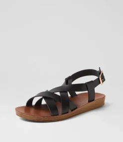 Women I LOVE BILLY Flats|Sandals-Krown Black Sandals