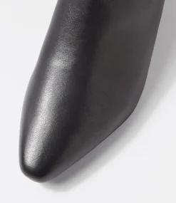 Women SUPERSOFT Boots|Comfort-Labryne Black Leather Heels