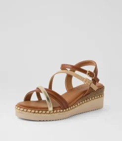 Women I LOVE BILLY Heels|Sandals-Lacie Tan Pale Gold Sandals