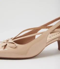 Women SUPERSOFT Comfort|Heels-Lantana Almond Natural Patent Leather Heels
