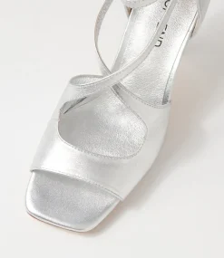 Women TOP END Heels|Sandals-LANYEY TO SILVER LEATHER
