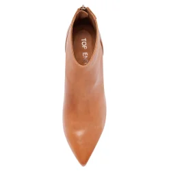 Women TOP END Boots-Lara Tan Leather Ankle Boots