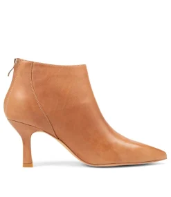 Women TOP END Boots-Lara Tan Leather Ankle Boots