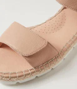 Women DIANA FERRARI Flats|Sandals-Lareen Dark Nude White Leather Sandals