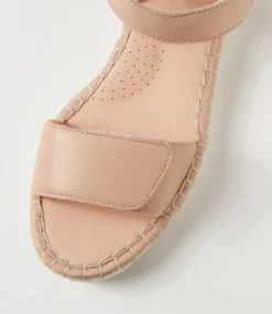 Women DIANA FERRARI Flats|Sandals-Lareen Dark Nude White Leather Sandals