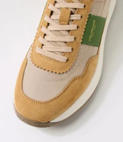 COLORADO Sneakers|Casuals-Larny Natural Green Suede Nylon Sneakers