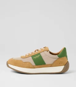 COLORADO Sneakers|Casuals-Larny Natural Green Suede Nylon Sneakers
