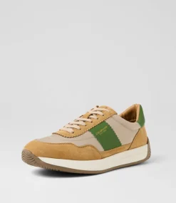 COLORADO Sneakers|Casuals-Larny Natural Green Suede Nylon Sneakers