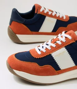 COLORADO Sneakers|Casuals-Larny Orange Navy Suede Nylon Sneakers