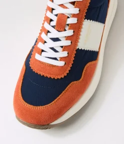 COLORADO Sneakers|Casuals-Larny Orange Navy Suede Nylon Sneakers