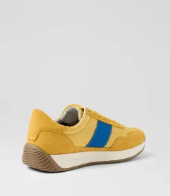 COLORADO Sneakers|Casuals-Larny Yellow Blue Suede Nylon Sneakers