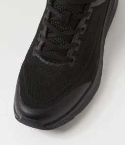 COLORADO Sport School Shoes|Senior School Shoes-Lasser Snr B Black Knit Sneakers