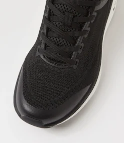 COLORADO Sport School Shoes|Senior School Shoes-Lasser Snr G Black White Knit Sneakers