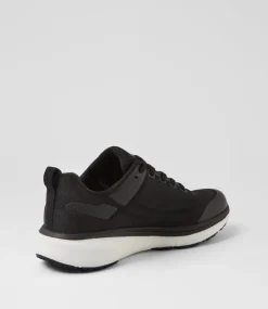 COLORADO Sport School Shoes|Senior School Shoes-Lasser Snr G Black White Knit Sneakers