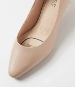 Women SUPERSOFT Dress|Comfort-Lateley Nude Leather Heels