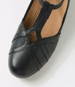 Women SUPERSOFT Comfort|Heels-Latissh Black Leather Heels