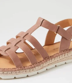 Women DIANA FERRARI Flats|Sandals-Latrobe Coffee Leather Sandals