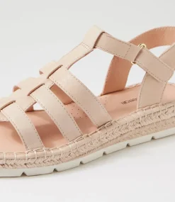Women DIANA FERRARI Flats|Sandals-Latrobe Nougat Leather Sandals