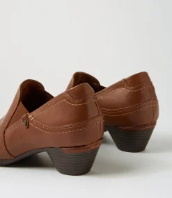 Women COB HILL Heels-Laurel Shootie Brown Leather Heels