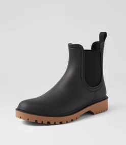 Women DIANA FERRARI Boots-Laurina2 Black Ankle Gumboots
