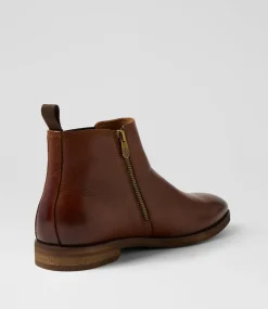 COLORADO Boots|Dress Shoes-Lavas Cognac Tumble Leather Chelsea Boots