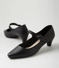 Women SUPERSOFT Comfort|Mary Janes-Lays Black Leather Mary Jane Heels