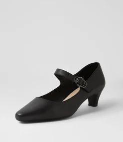Women SUPERSOFT Comfort|Mary Janes-Lays Black Leather Mary Jane Heels