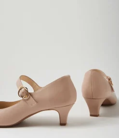 Women SUPERSOFT Comfort|Mary Janes-Lays Dark Nude Leather Mary Jane Heels
