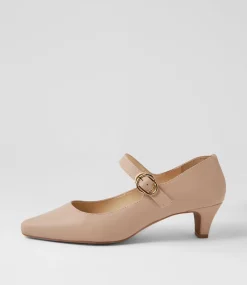 Women SUPERSOFT Comfort|Mary Janes-Lays Dark Nude Leather Mary Jane Heels