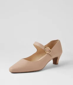 Women SUPERSOFT Comfort|Mary Janes-Lays Dark Nude Leather Mary Jane Heels