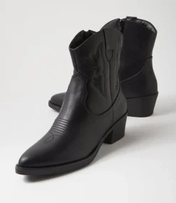 Women I LOVE BILLY Boots-Leenie Black Ankle Boots