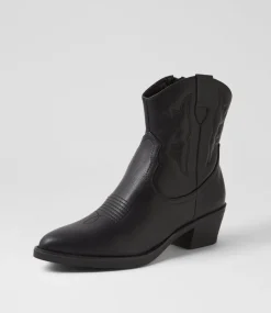 Women I LOVE BILLY Boots-Leenie Black Ankle Boots