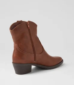 Women I LOVE BILLY Boots-Leenie Tan Ankle Boots
