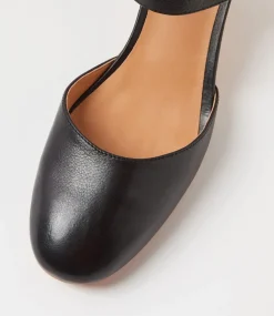 Women DIANA FERRARI Heels-Leisal Black Cork Leather Heels