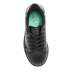 LYNX Sport School Shoes|Junior School Shoes-LENNY JNR E BLACK LEATHER