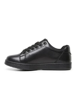 LYNX Sport School Shoes|Junior School Shoes-LENNY JNR E BLACK LEATHER