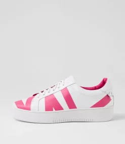 Women TOP END Sneakers-Lenny White Fuchsia Multi Sneakers