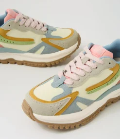 Women BLOWFISH Sneakers-Leo Pistachio Multi Microsuede Sneakers