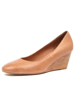 Women DIANA FERRARI Wedges|Heels-LESPIE TAN LEATHER