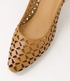 Women DIANA FERRARI Heels-Leyah Tan Leather Heels