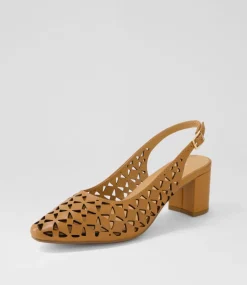 Women DIANA FERRARI Heels-Leyah Tan Leather Heels