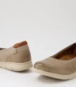 Women COB HILL Wedges|Flats-Lidia Ballet Light Tan Nubuck Flat Shoes